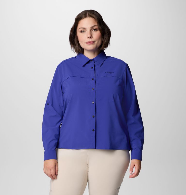 Women's Summit Valley Woven Long Sleeve Shirt - Plus Size, Color: Clematis Blue, image 1