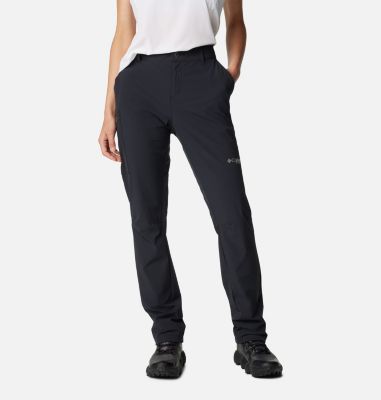 Mier Women's Convertible Hiking Pants Lightweight Stretch Cargo Pants, Black / 4