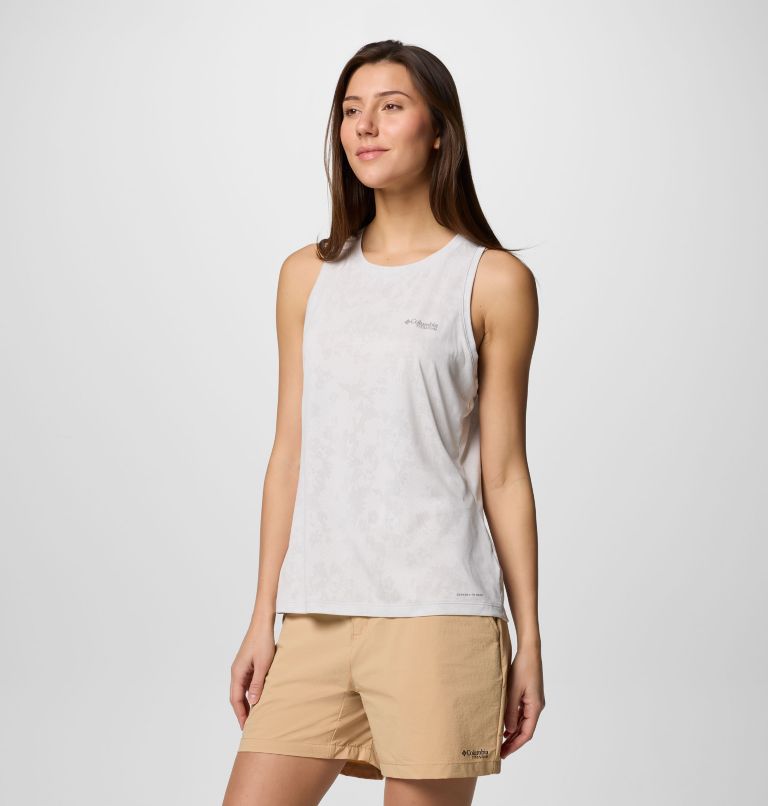 Women's Bluebird Canyon Tank, Color: White Popflorid Jacquard, image 3