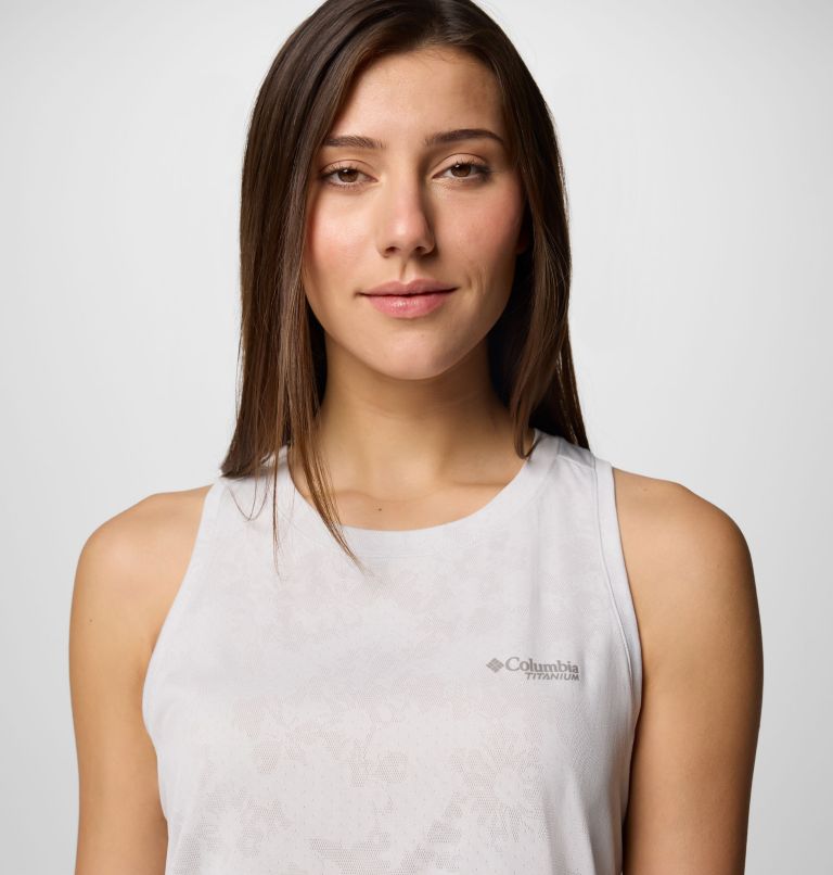 Women's Bluebird Canyon Tank, Color: White Popflorid Jacquard, image 4