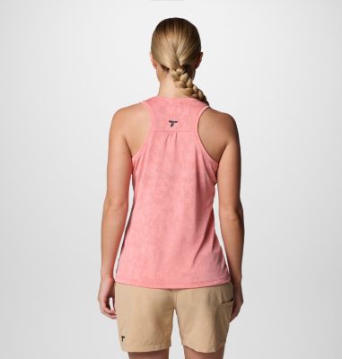 Women's Bluebird Canyon Technical Tank Top, Color: Alpenglow Popflorid Jacquard, image 2