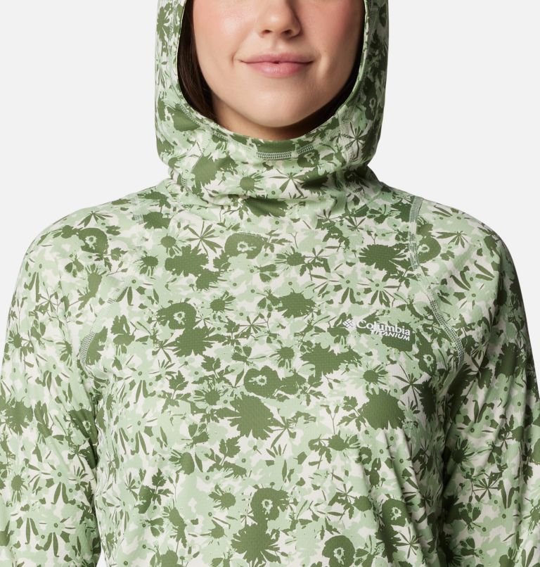 Women's Summit Valley Hoodie, Color: Sage Leaf Popflorid, image 4