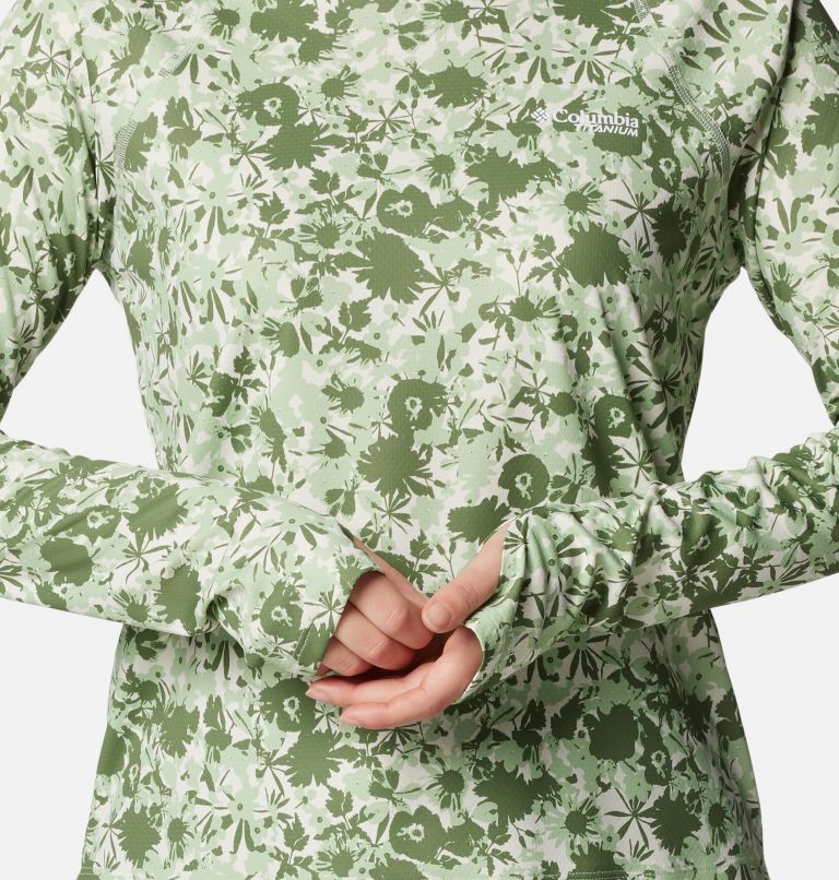 Women's Summit Valley Hoodie, Color: Sage Leaf Popflorid, image 6