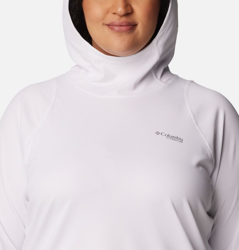 Thumbnail: Women's Summit Valley Hoodie - Plus Size, Color: White, image 4