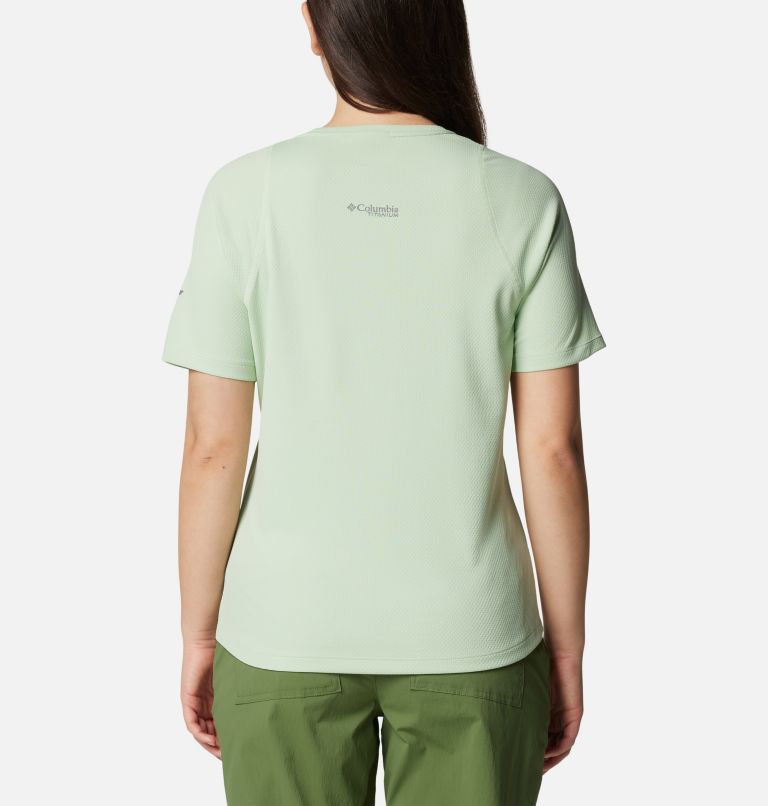 Women's Summit Valley Short Sleeve Crew, Color: Sage Leaf, image 2