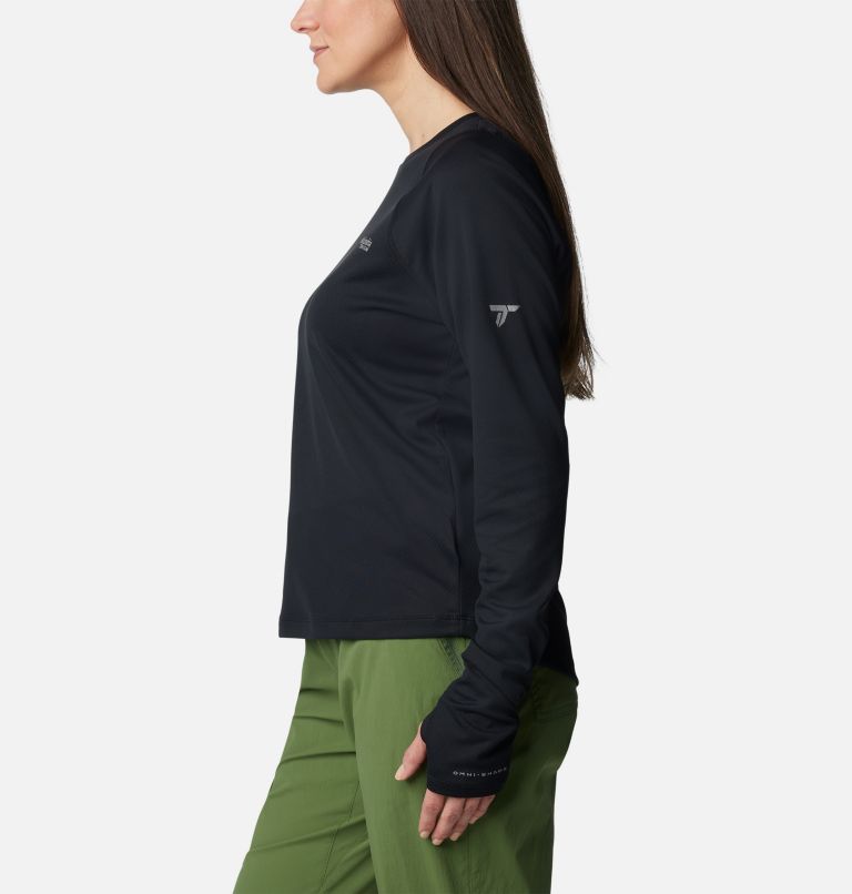 Women's Summit Valley Long Sleeve Crew, Color: Black, image 3