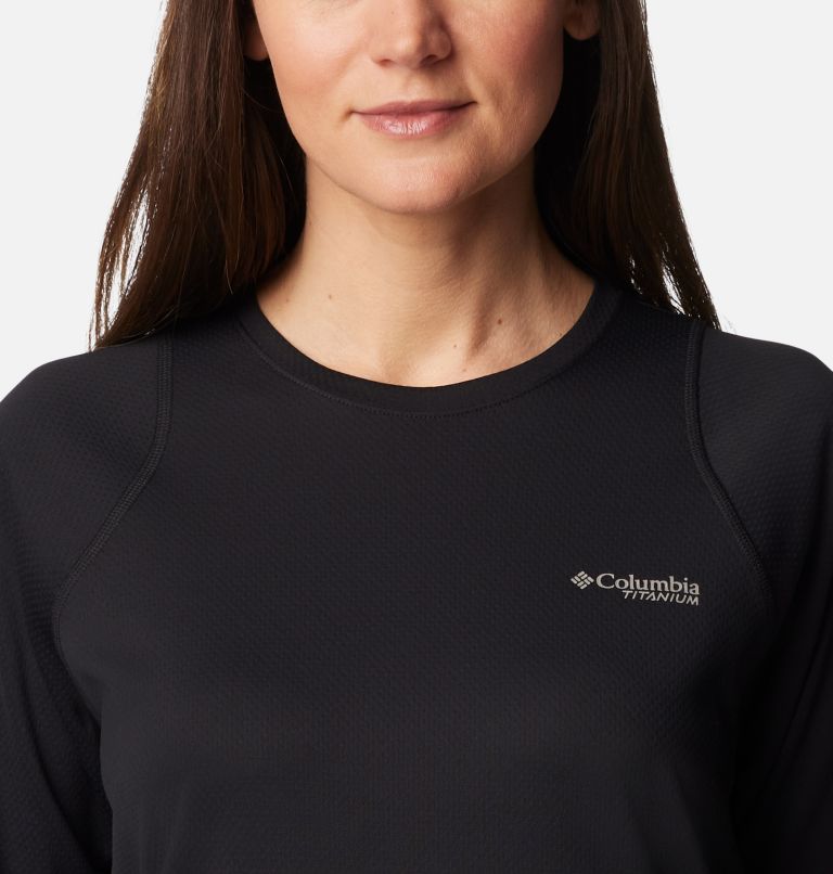 Women's Summit Valley Long Sleeve Crew, Color: Black, image 4