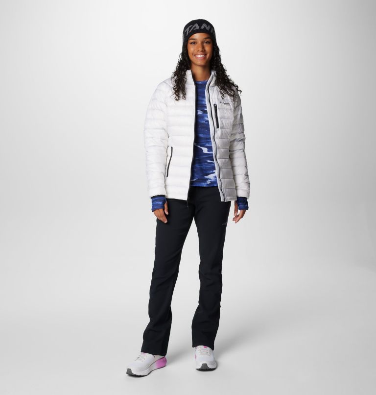 Women's Summit Valley Long Sleeve Crew, Color: Clematis Blue Windblown, image 3