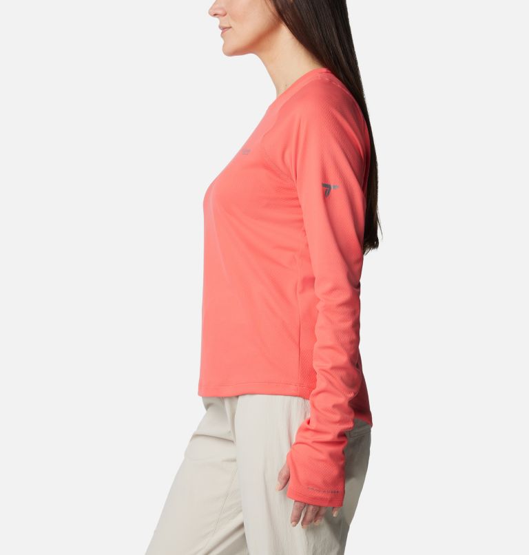 Women's Summit Valley Long Sleeve Crew, Color: Juicy, image 3