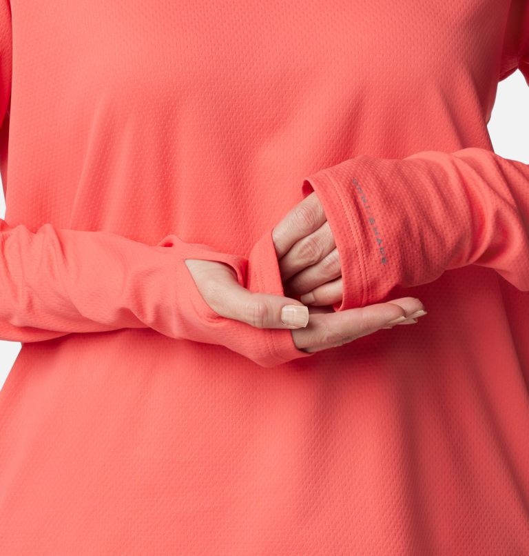 Women's Summit Valley Long Sleeve Crew, Color: Juicy, image 5
