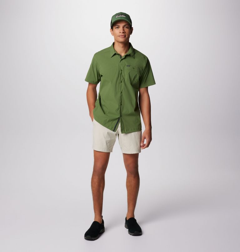 Columbia Men Green Landroamer Ripstop Short Sleeve Shirt