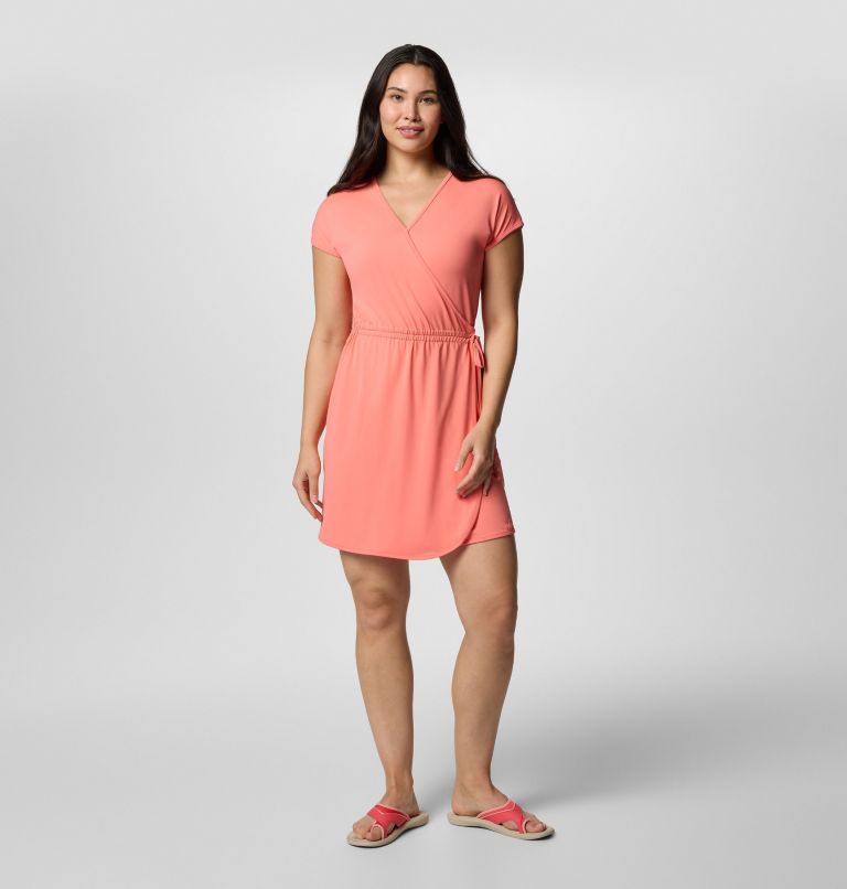 Women's Chill River Wrap Dress, Color: Alpenglow, image 6