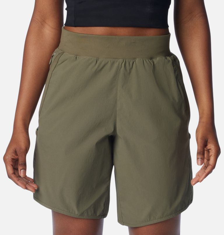 Women's Leslie Falls Long Shorts, Color: Stone Green, image 4