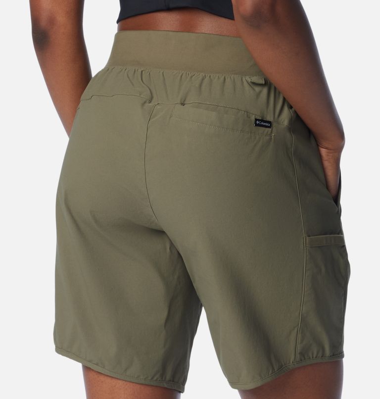 Women's Leslie Falls Long Shorts, Color: Stone Green, image 5