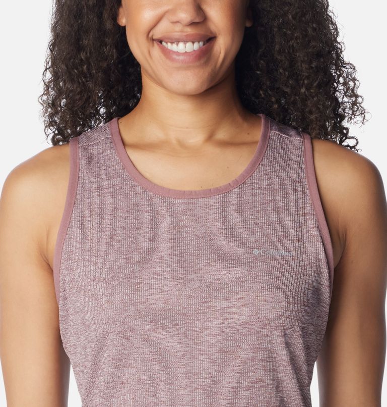Women's Columbia Hike II Technical Tank Top, Color: Fig Heather, image 4