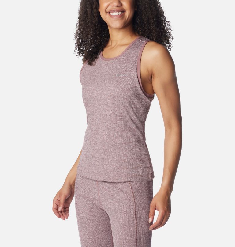 Women's Columbia Hike II Technical Tank Top, Color: Fig Heather, image 5