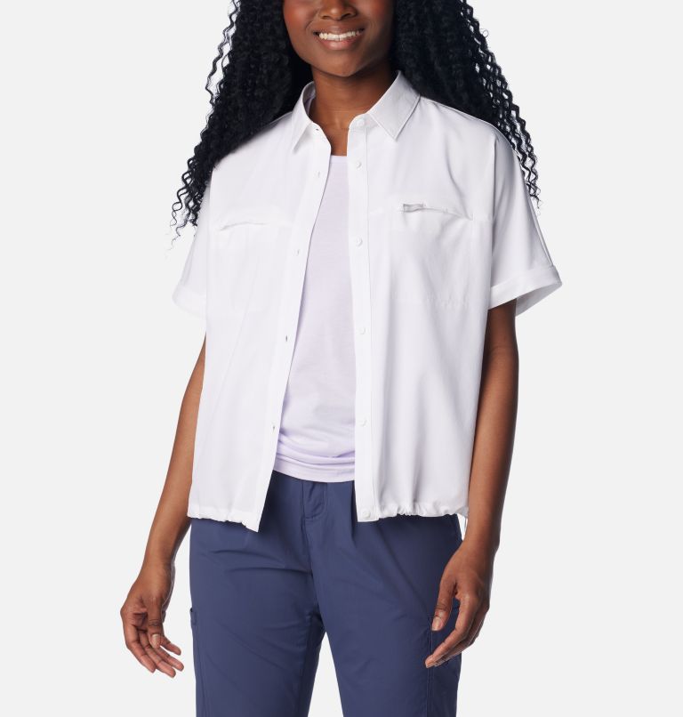 Women's Boundless Trek Short Sleeve Shirt, Color: White, image 7