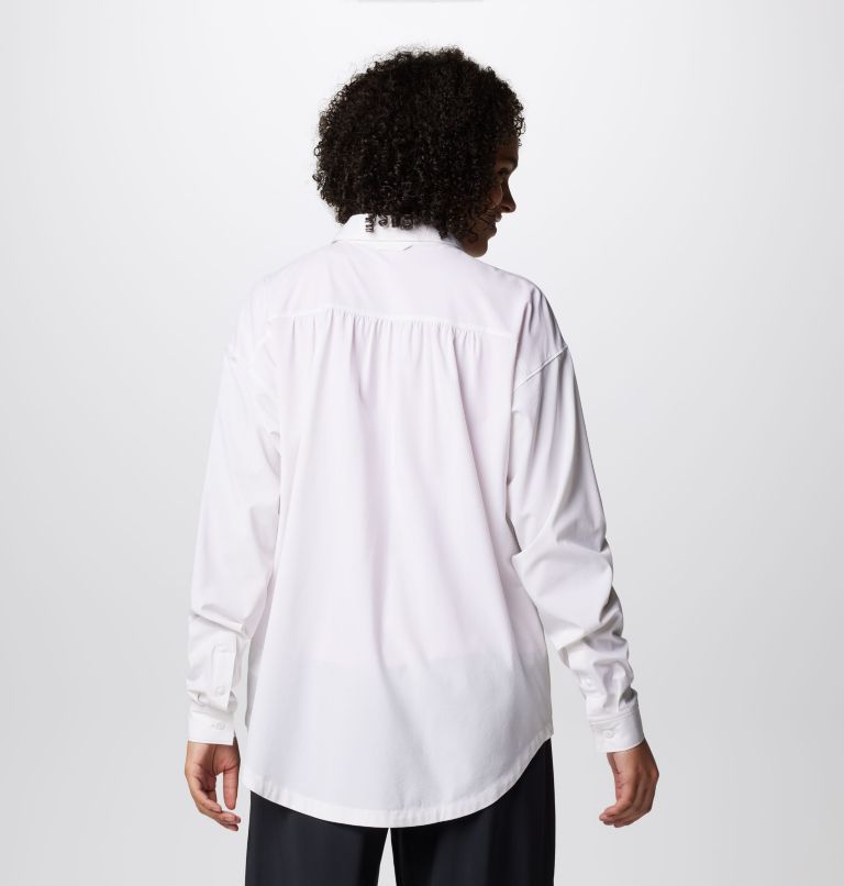 Women's Boundless Trek Layering Long Sleeve Shirt, Color: White, image 2