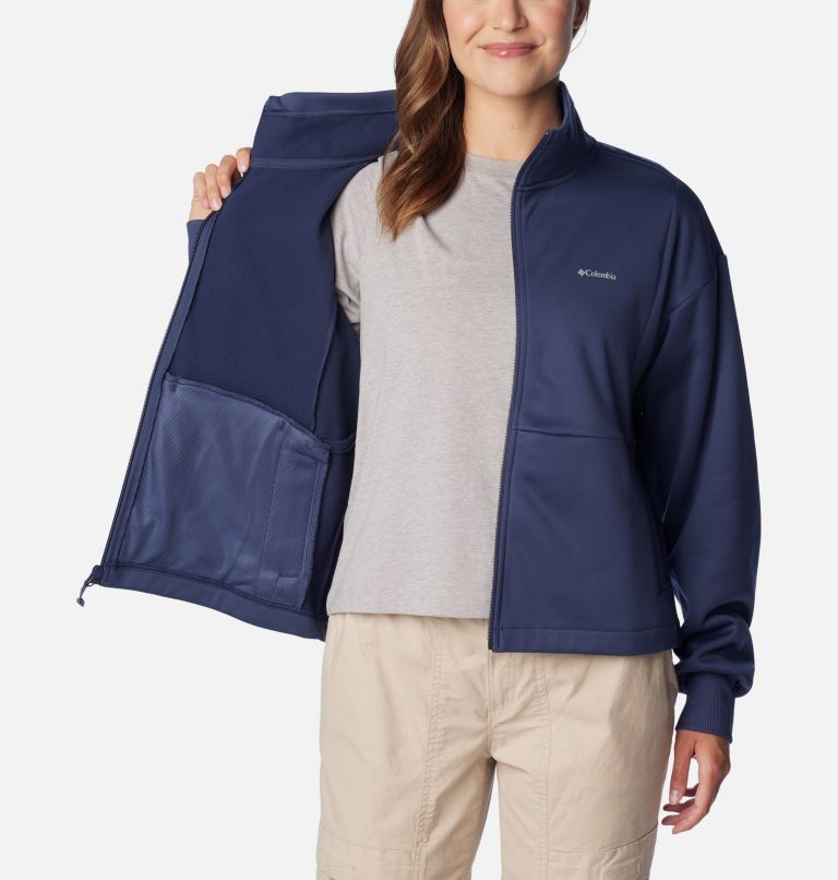 Women's Boundless Trek Technical Fleece Jacket, Color: Nocturnal, image 5