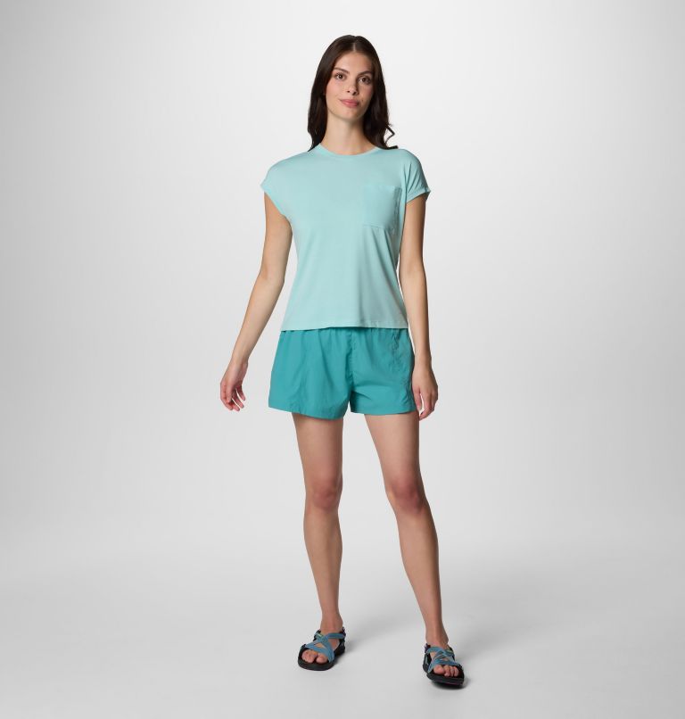 Women's Boundless Trek Active Shorts, Color: Teal, image 6