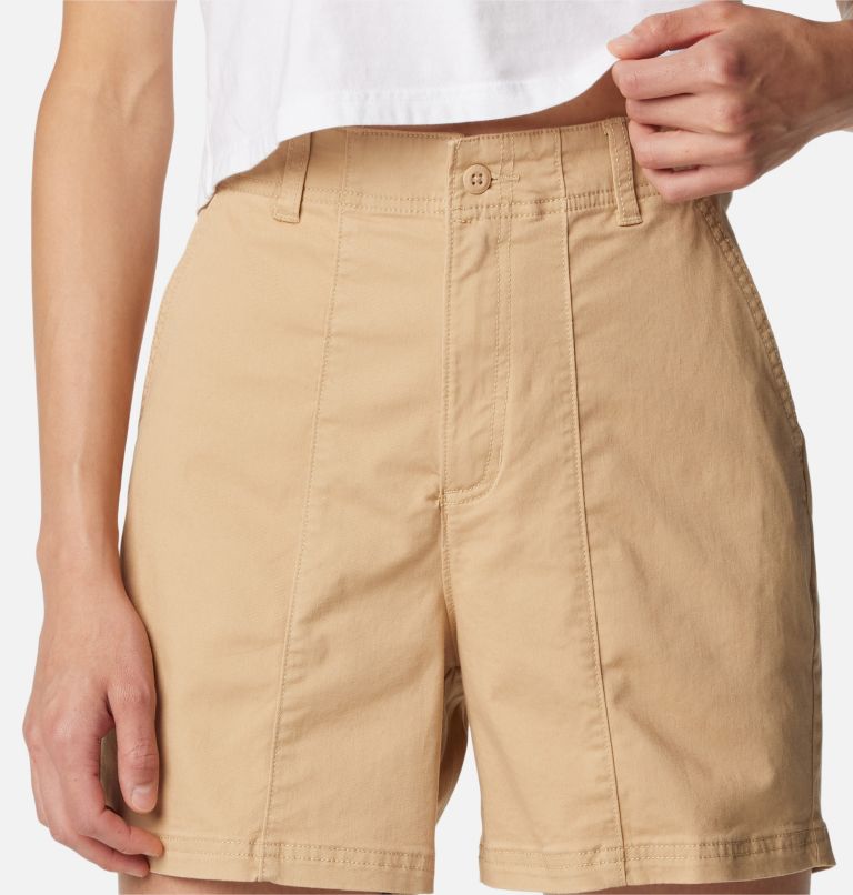 Women's Calico Basin Cotton Shorts, Color: Canoe, image 4