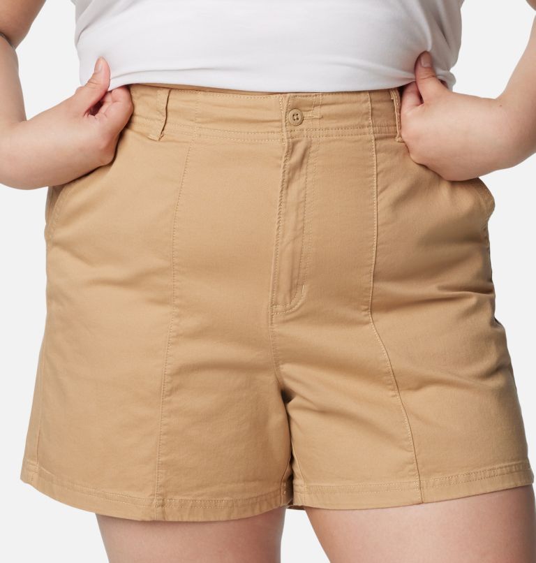 Women's Calico Basin Cotton Shorts - Plus Size, Color: Canoe, image 4