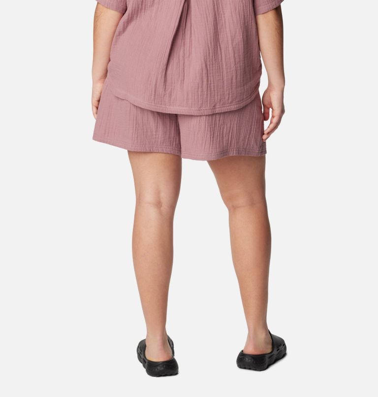 Thumbnail: Women's Holly Hideaway Breezy Shorts - Plus Size, Color: Fig, image 2