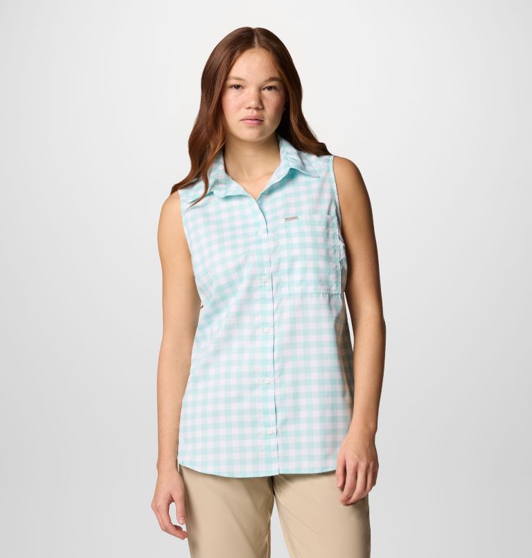 Femme Haut sans manches Anytime Lite, Color: Spray Gingham, image 1