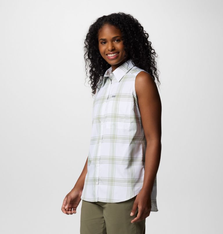 Women's Anytime Lite Sleeveless Top, Color: Safari Picnic Plaid, image 3