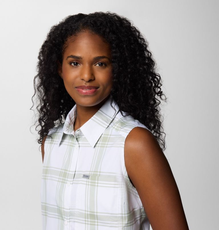 Women's Anytime Lite Sleeveless Top, Color: Safari Picnic Plaid, image 4