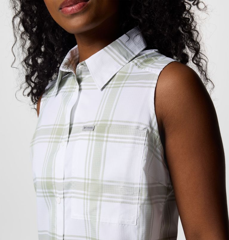 Women's Anytime Lite Sleeveless Top, Color: Safari Picnic Plaid, image 5
