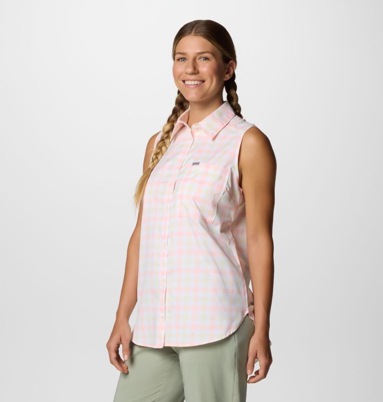 Femme Haut sans manches Anytime Lite, Color: Lemon Wash Gingham, image 3