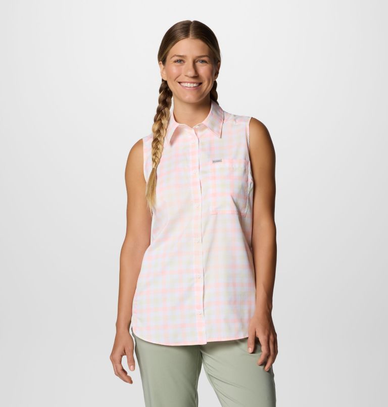 Femme Haut sans manches Anytime Lite, Color: Lemon Wash Gingham, image 1