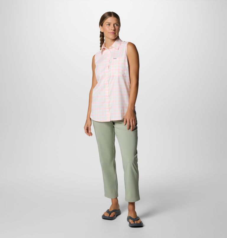 Femme Haut sans manches Anytime Lite, Color: Lemon Wash Gingham, image 5