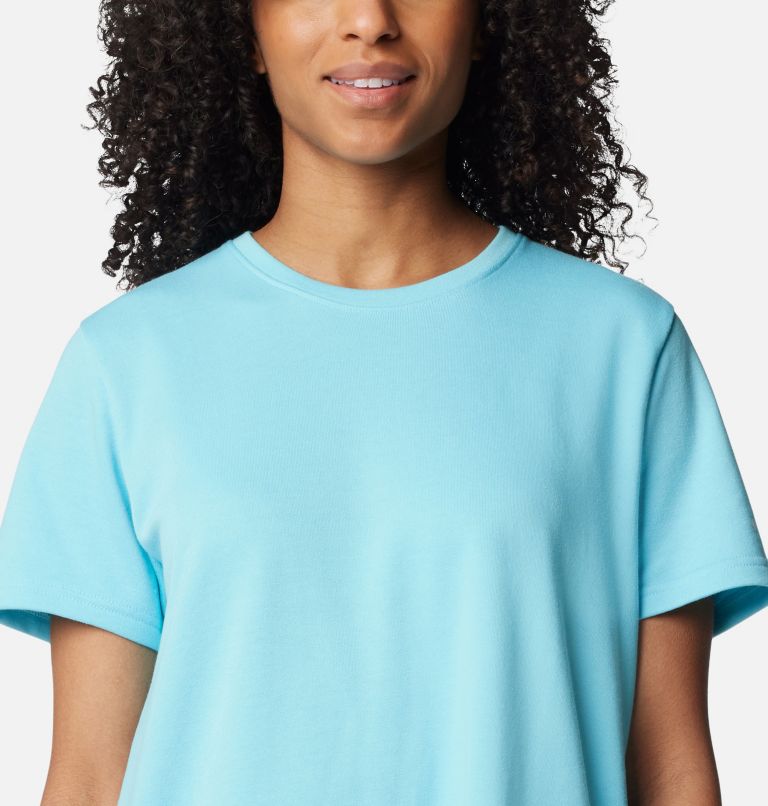 Women's Columbia Trek French Terry T-Shirt Dress, Color: Aquamarine, image 4