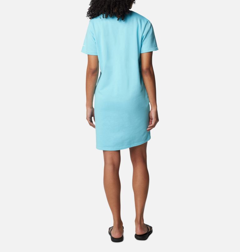 Women's Columbia Trek French Terry T-Shirt Dress, Color: Aquamarine, image 2