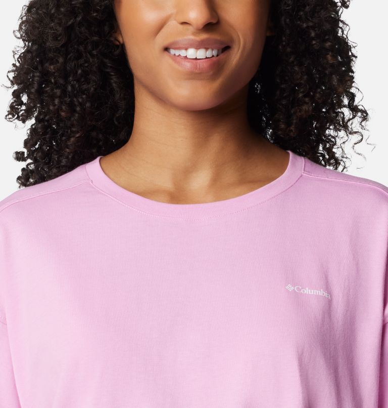 Women's North Cascades Branded Long Sleeve Crew, Color: Cosmos, Varsity Arch, image 4