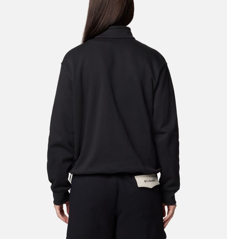 Women's Columbia Lodge Half Zip Fleece, Color: Black, Dark Stone, image 2