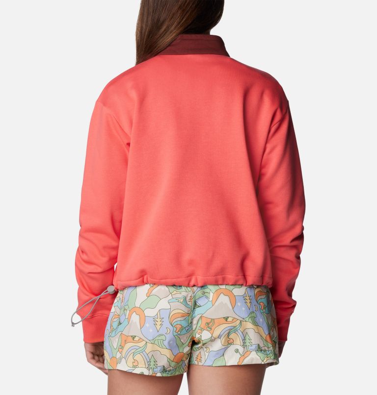 Women's Columbia Lodge Half Zip Fleece, Color: Juicy, Spice, Sunkissed, image 2