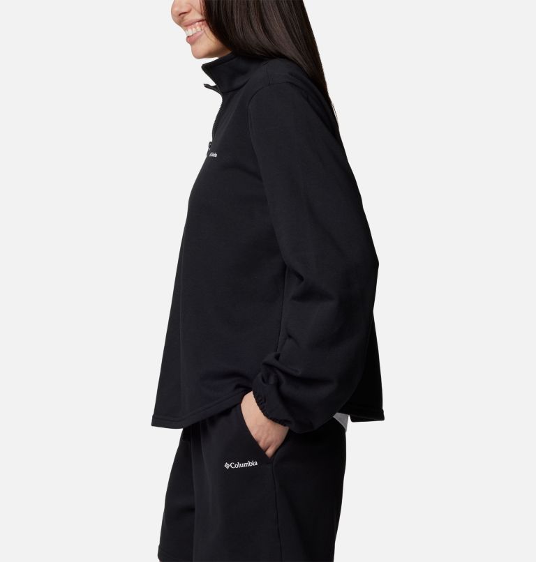 Women's Columbia Trek French Terry Half Zip Pullover, Color: Black, image 3