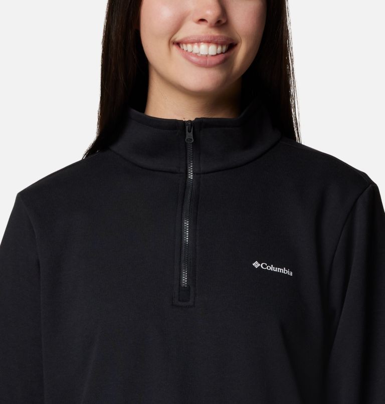 Women's Columbia Trek French Terry Half Zip Pullover, Color: Black, image 4