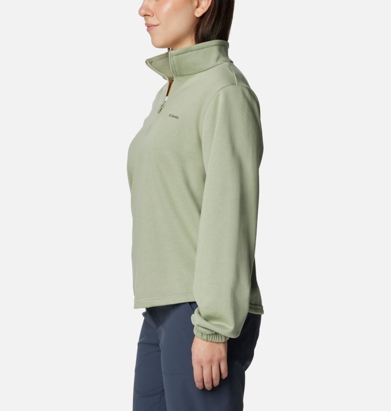 Women's Columbia Trek French Terry Half Zip Pullover, Color: Safari, image 3