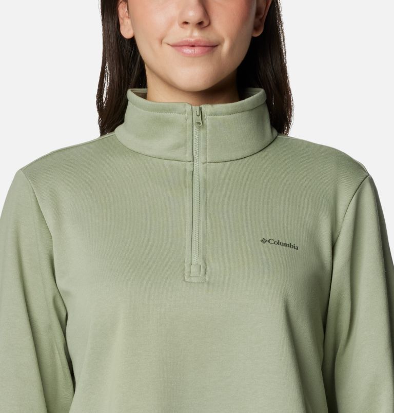 Women's Columbia Trek French Terry Half Zip Pullover, Color: Safari, image 4