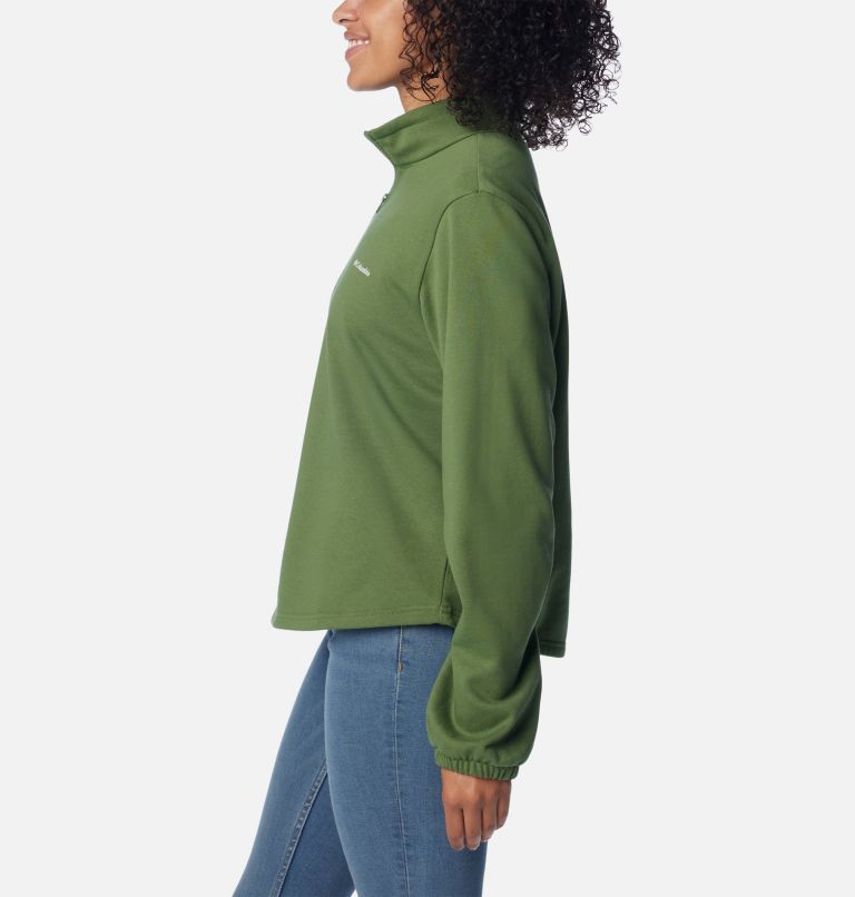 Top con media cremallera Columbia Trek French Terry para mujer, Color: Canteen, image 3