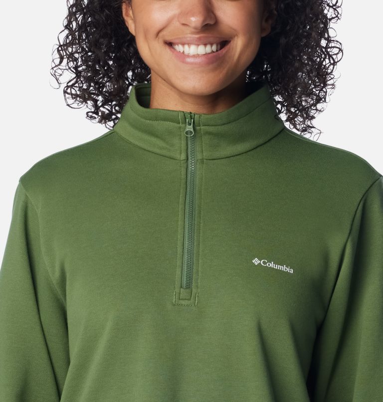 Top con media cremallera Columbia Trek French Terry para mujer, Color: Canteen, image 4
