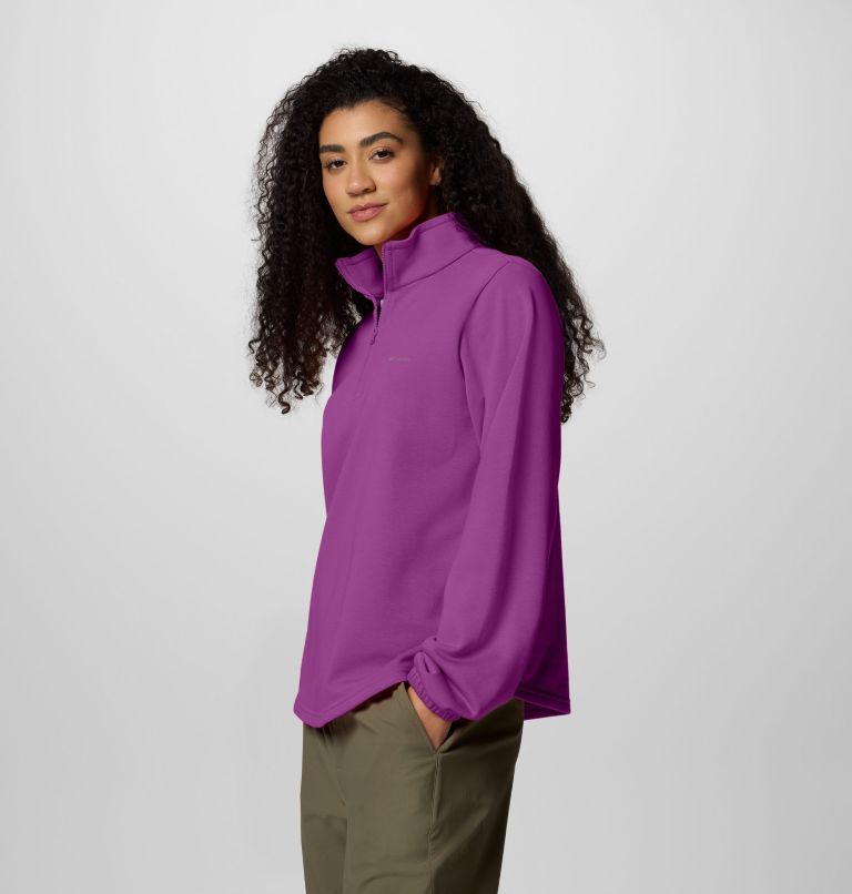 Women's Columbia Trek French Terry Half Zip Pullover, Color: Razzle, image 3