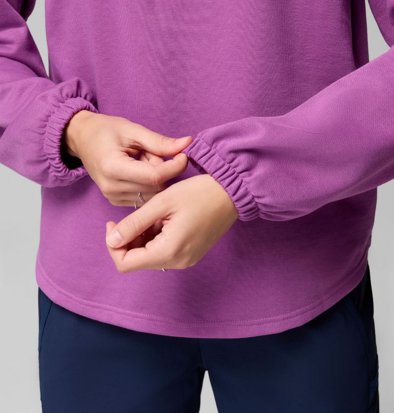 Women's Columbia Trek French Terry Half Zip Pullover, Color: Razzle, image 6