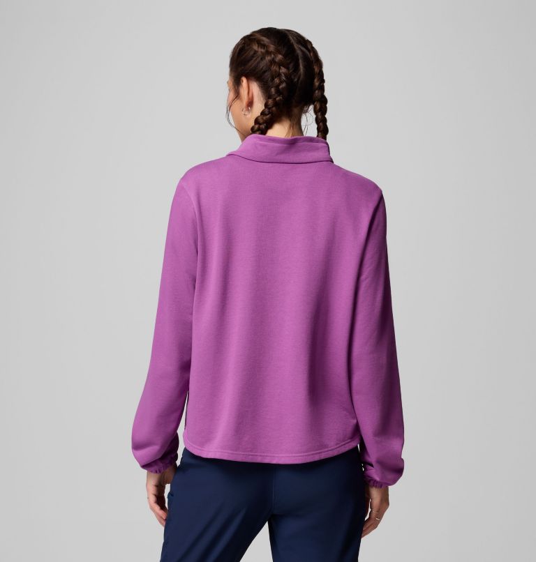 Women's Columbia Trek French Terry Half Zip Pullover, Color: Razzle, image 2