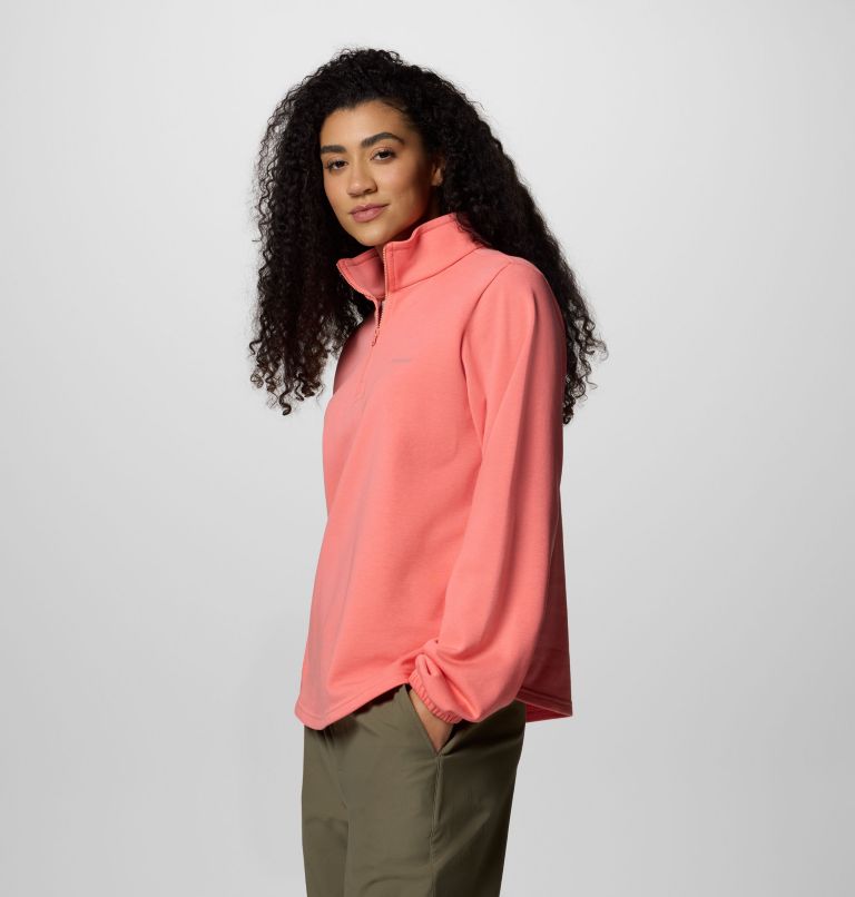 Women's Columbia Trek French Terry Half Zip Pullover, Color: Alpenglow, image 3