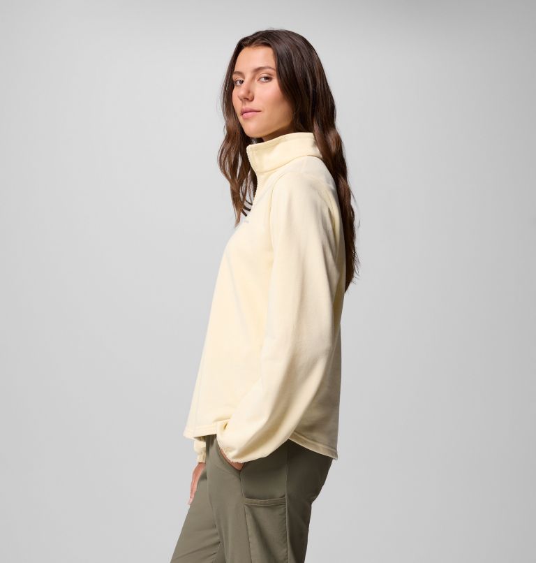 Women's Columbia Trek French Terry Half Zip Pullover, Color: Lemon Wash, image 4
